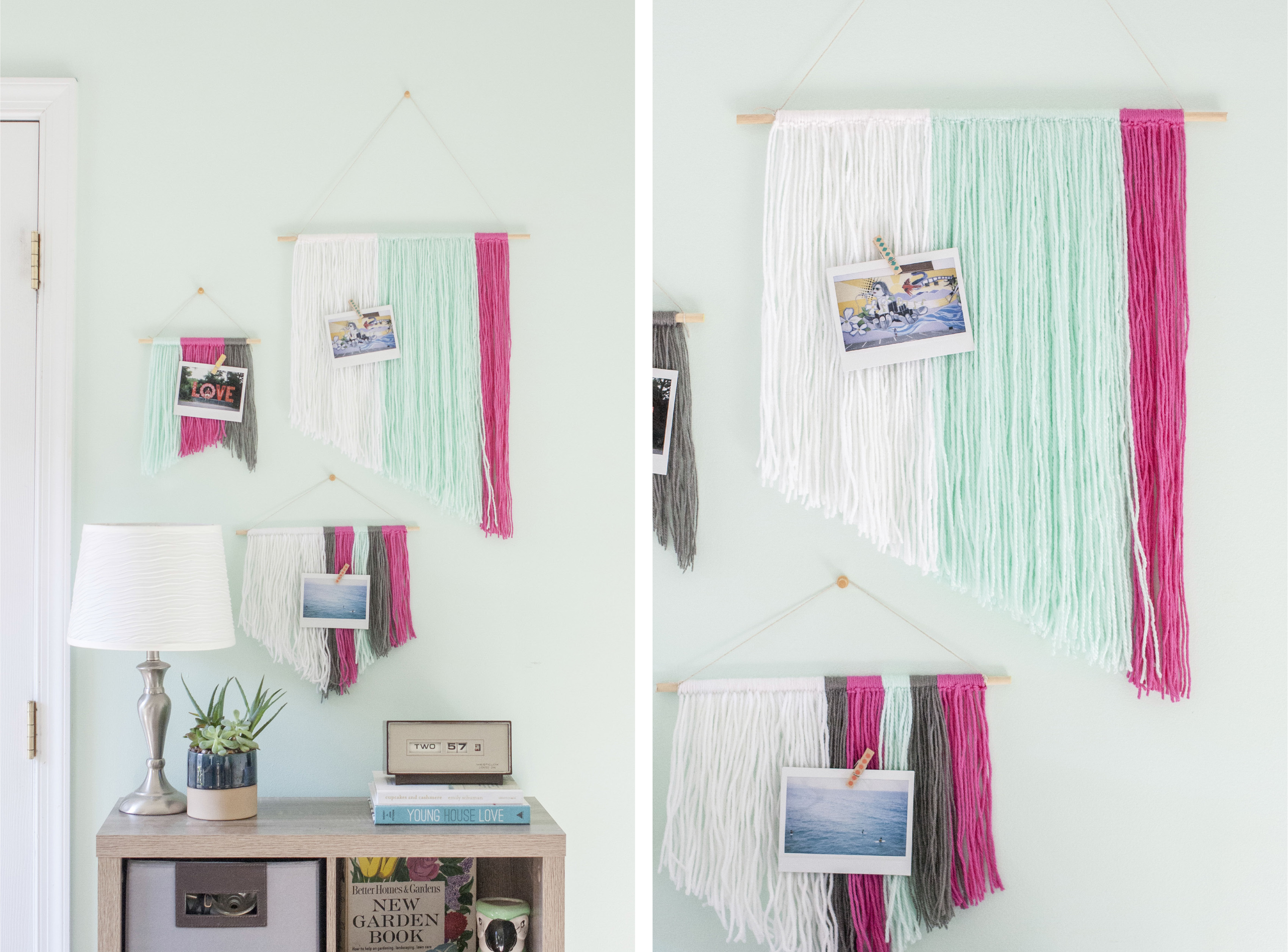 DIY Yarn Wall Hangings Dream Green DIY