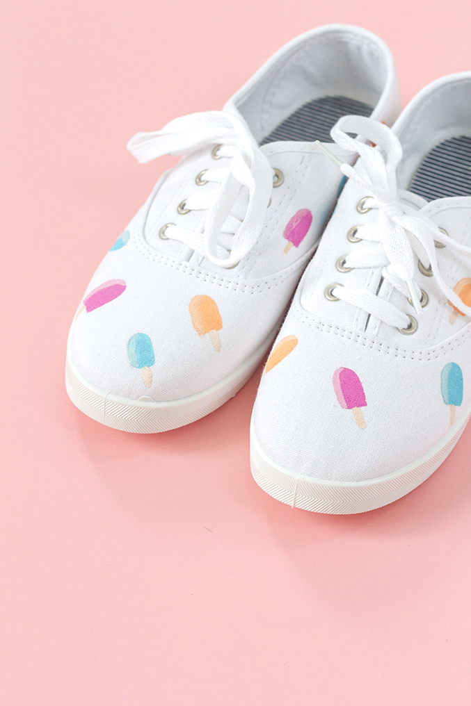 painted canvas shoes