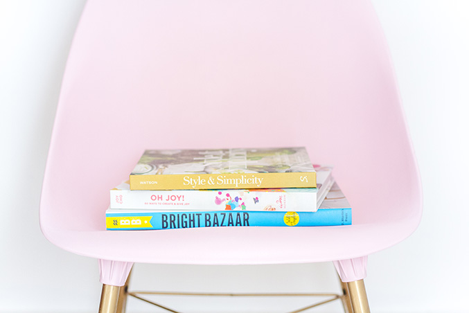 DIY Blush Pink Mid-Century Side Chair Makeover