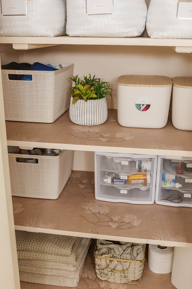 DIY Wallpaper Shelf Liner For Your Closet