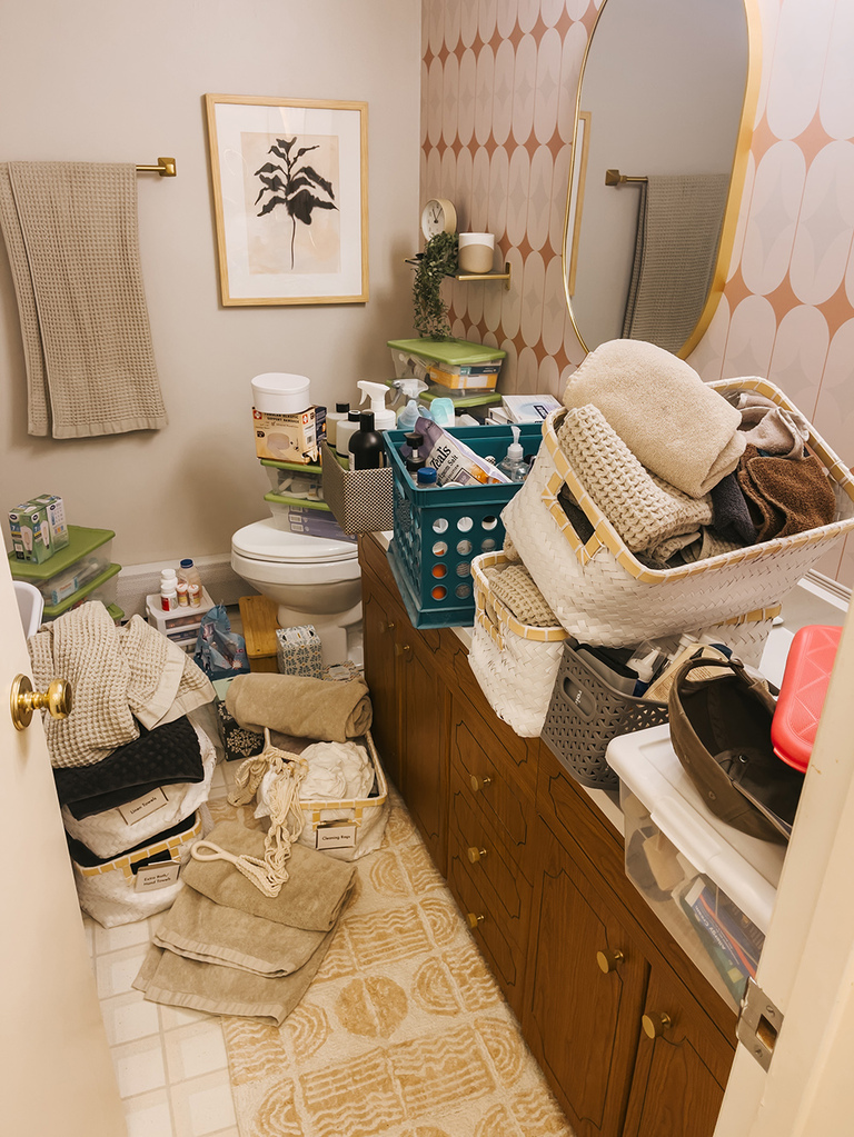 DIY Wallpaper Shelf Liner For Your Closet