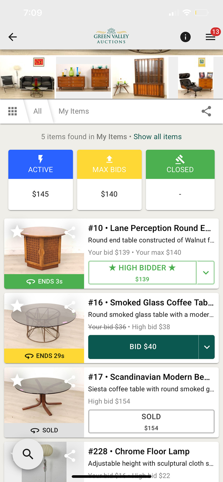 Online Auction Secondhand Scores