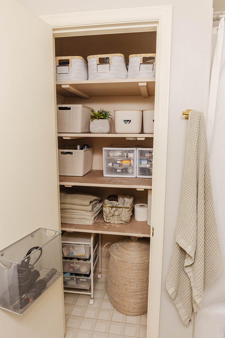 DIY Wallpaper Shelf Liner For Your Closet