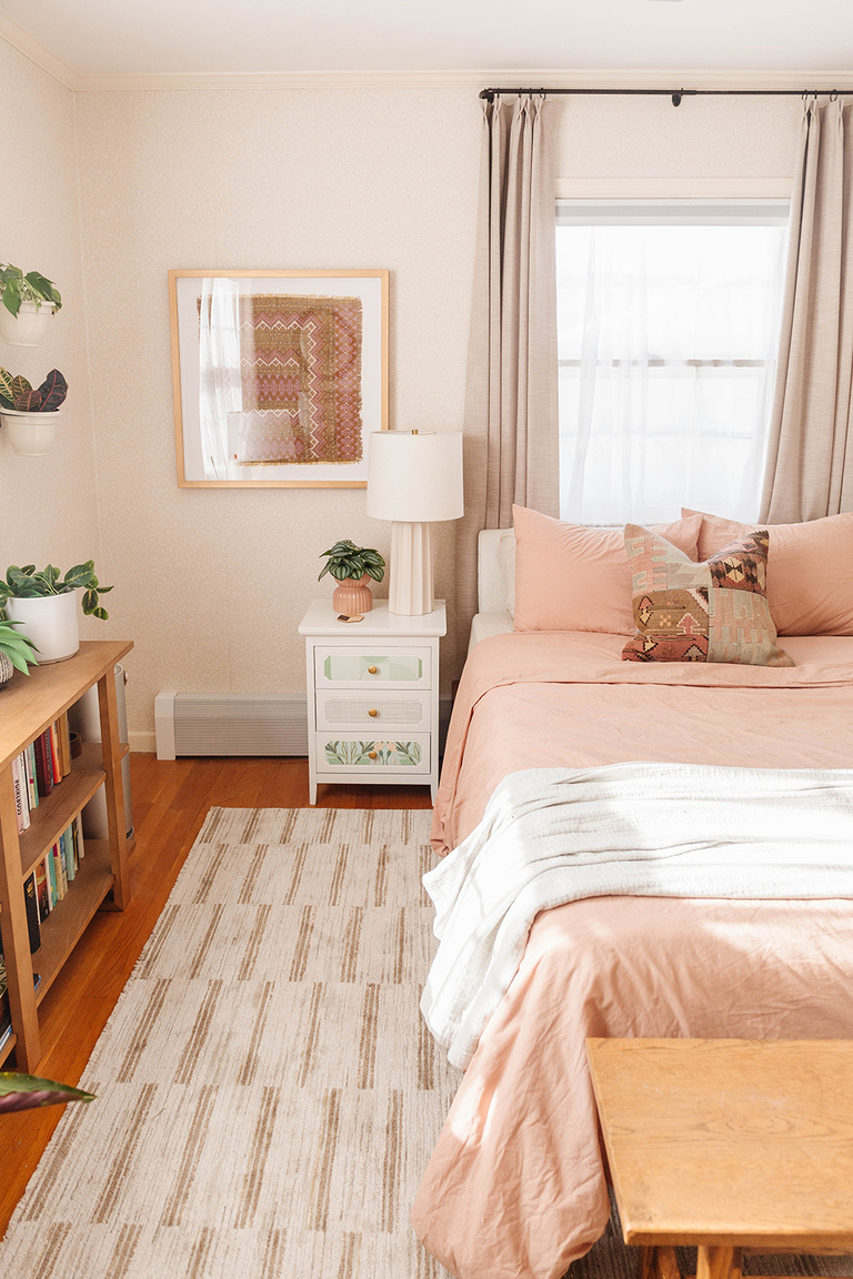 DIY Wallpapered Side Table Makeover