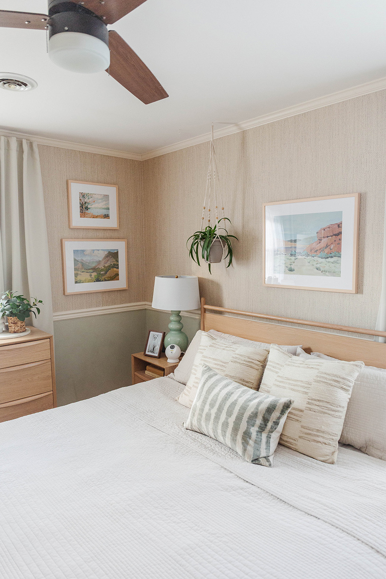 Faux Grasscloth Wallpaper In Our Bedroom