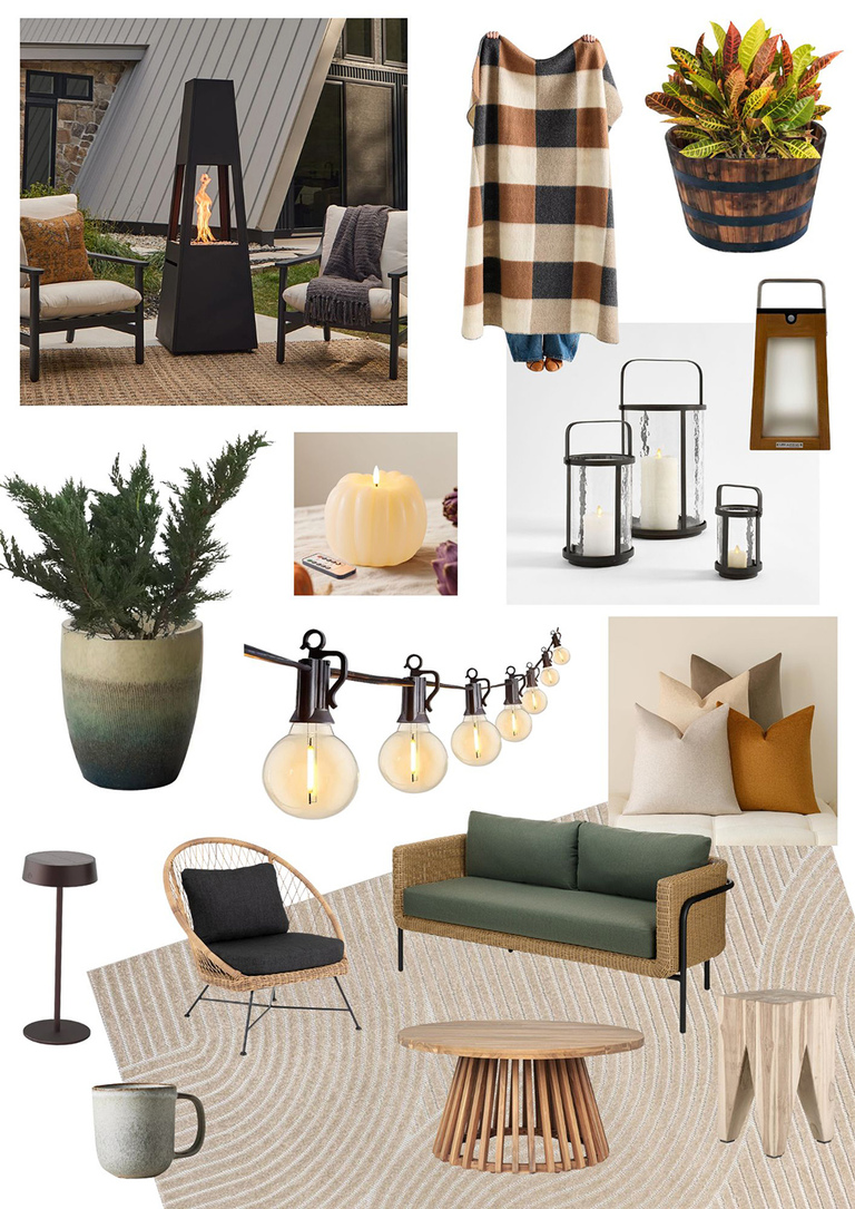 Outdoor Fall Patio Home Mood Board