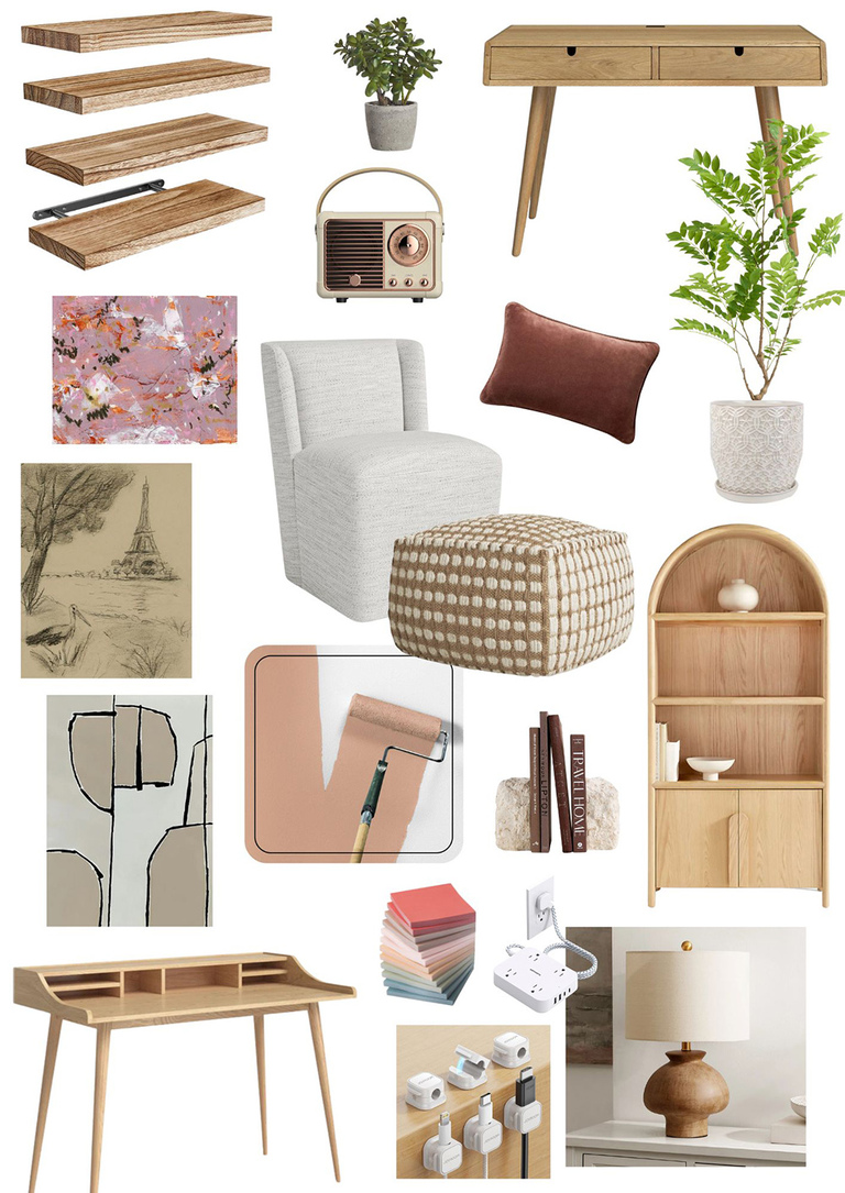 Girl Boss Home Office Home Décor Mood Board