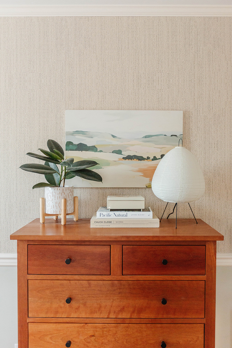Faux Grasscloth Wallpaper In Our Bedroom