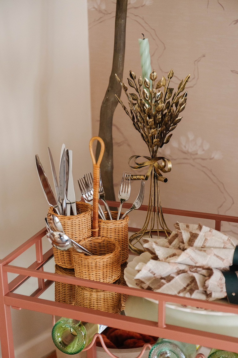 How To Style A Bar Cart For Thanksgiving