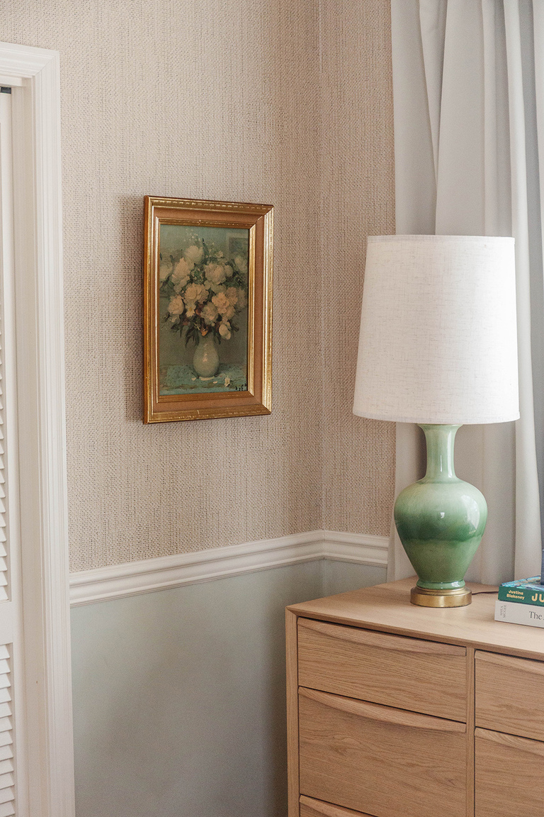 Faux Grasscloth Wallpaper In Our Bedroom