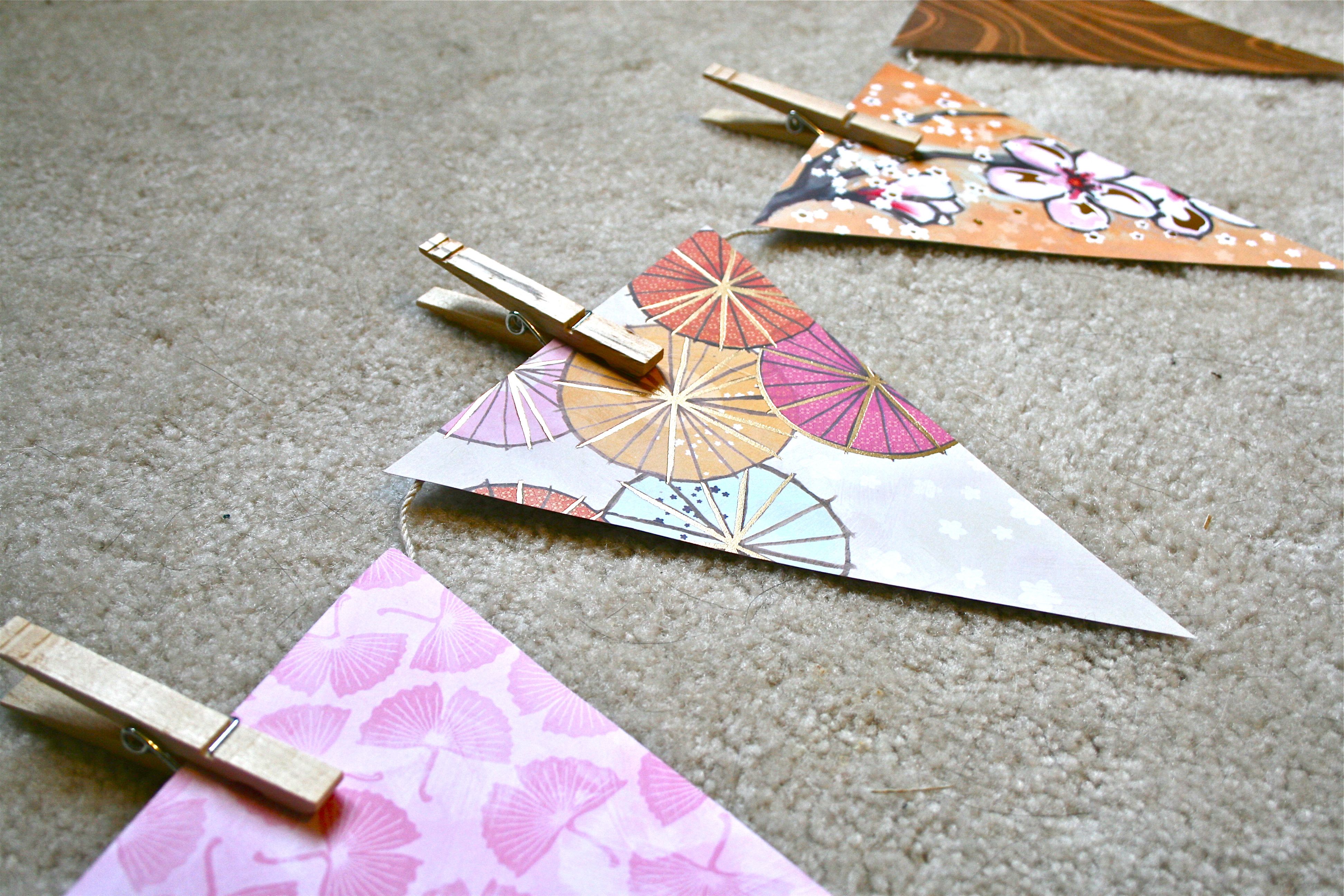 Pinspiration Monday (a day late) DIY Paper Bunting Flag Dream Green DIY