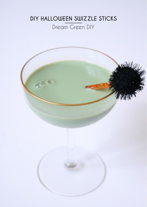 DIY Halloween Swizzle Sticks