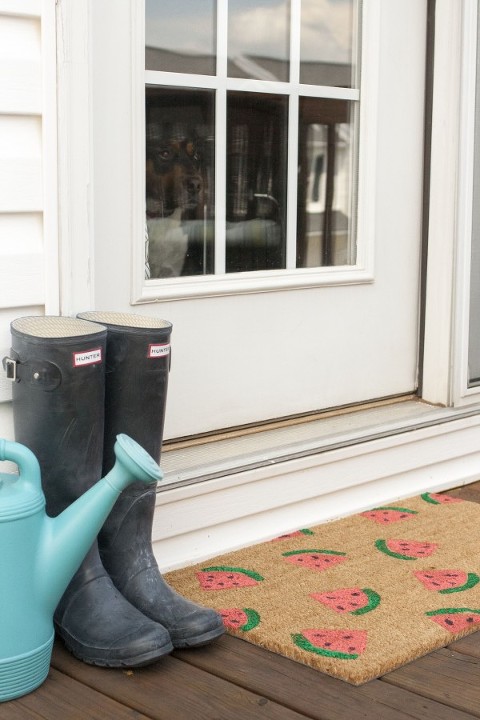 How To Make A DIY Watermelon Welcome Mat