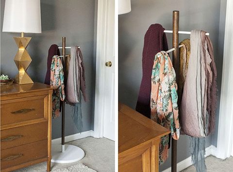 DIY Two-Tone Scarf Stand
