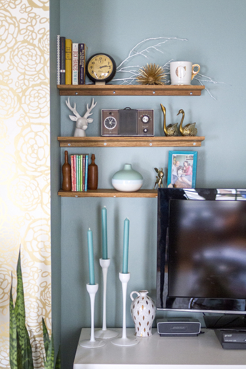 DIY Industrial Built-In Shelving | Dream Green DIY