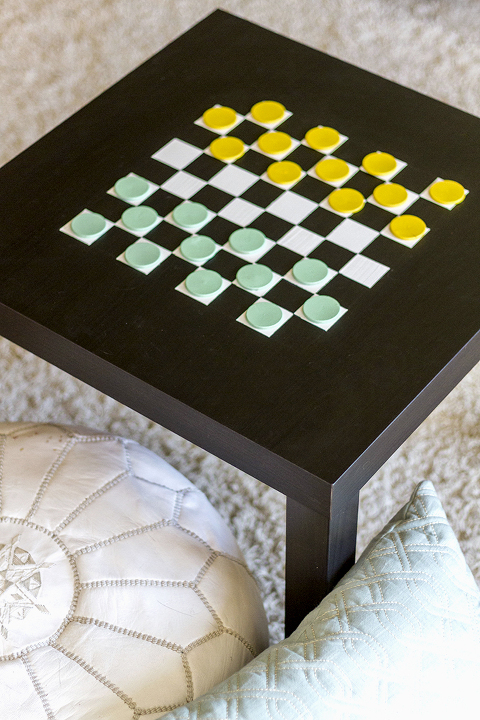 DIY Painted Checkerboard Game Table | Dream Green DIY