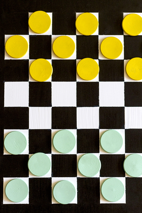 DIY Painted Checkerboard Game Table | Dream Green DIY