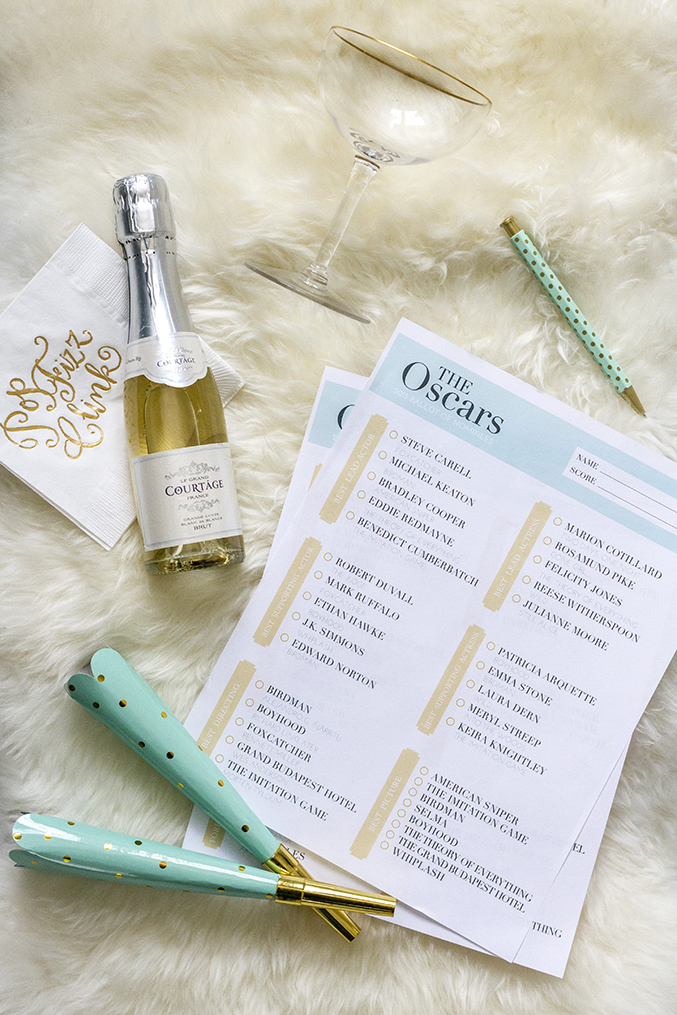 Printable 2015 Oscars Ballot | Dream Green DIY