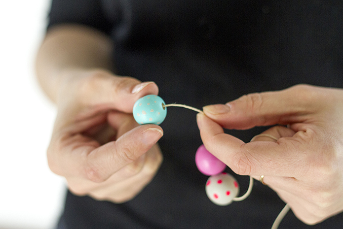 DIY Painted Bead Necklace | Dream Green DIY + DecoArt