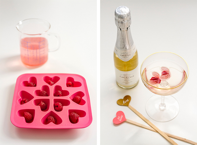 DIY Valentine's Day Raspberry Heart Wine Cubes | Dream Green DIY