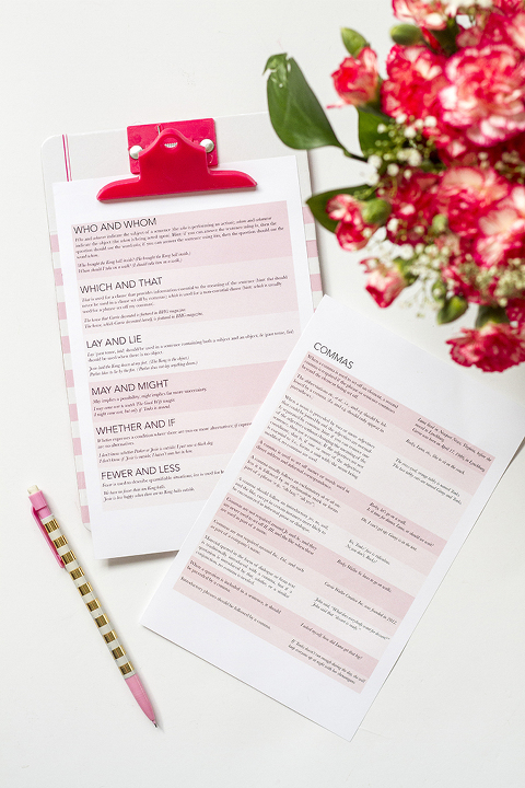 Printable Copy Editing Style Guide | Dream Green DIY