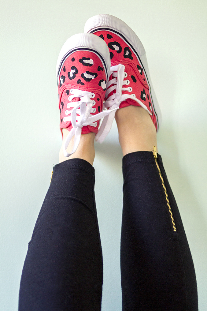 DIY Painted Leopard Print Shoes | Dream Green DIY