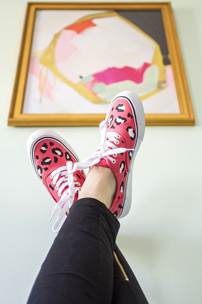 DIY Painted Leopard Print Shoes | Dream Green DIY