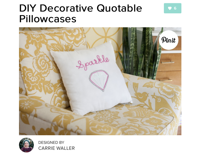 DIY Decorative Quotable Pillowcases | Dream Green DIY + Darby Smart