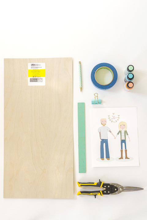DIY Clipboard Wall Frame & Custom Yellow Heart Art Portrait | Dream Green DIY