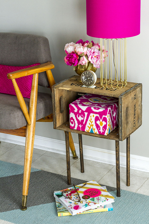 DIY Wooden Crate Side Table | Dream Green DIY