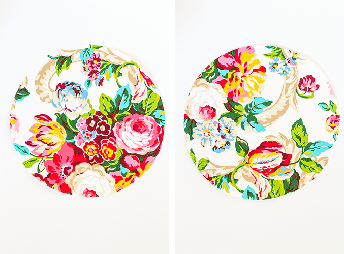 DIY No-Sew Floral Fabric Chargers | Dream Green DIY