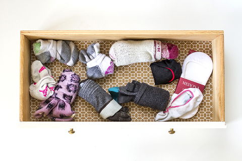 My Kondo-ed Sock Drawer - Thriftshop Chic