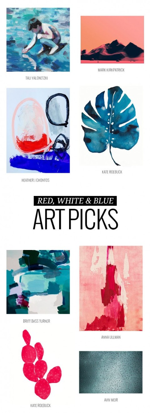 Red, White And Blue Art Picks | Dream Green DIY