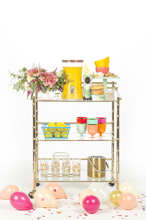 How To Style A Combo Bar Cart Buffet | Dream Green DIY