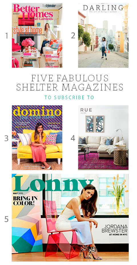 5 Shelter Magazines To Indulge In | Dream Green DIY