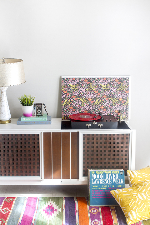 How To Paint A Retro Record Cabinet | Dream Green DIY
