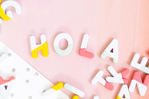 Paint Dipped Alphabet Magnets | Dream Green DIY + Sarah Hearts