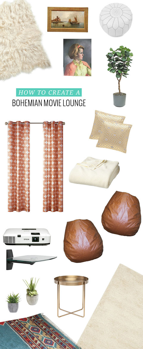 How To Create A Bohemian Movie Lounge | dreamgreendiy.com + @ehow + @wayfair