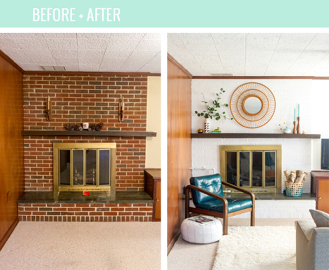 How To Paint Brick Bright White | dreamgreendiy.com + @ehow