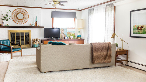 A Cozy Boho Basement Makeover | dreamgreendiy.com + @photosdotcom