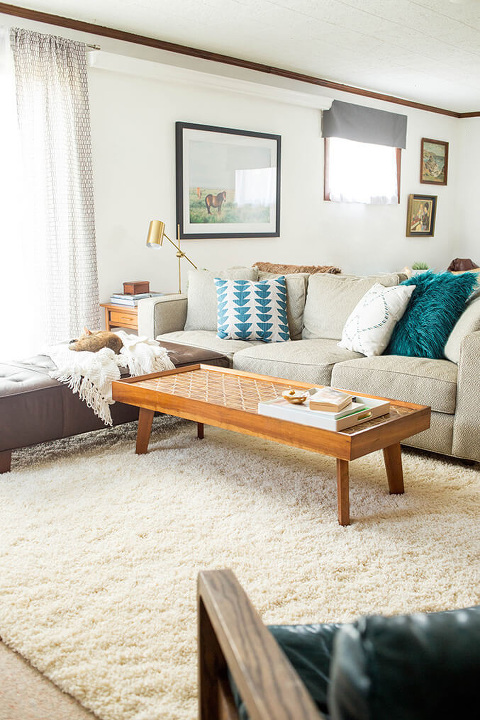 A Cozy Boho Basement Makeover | dreamgreendiy.com + @photosdotcom