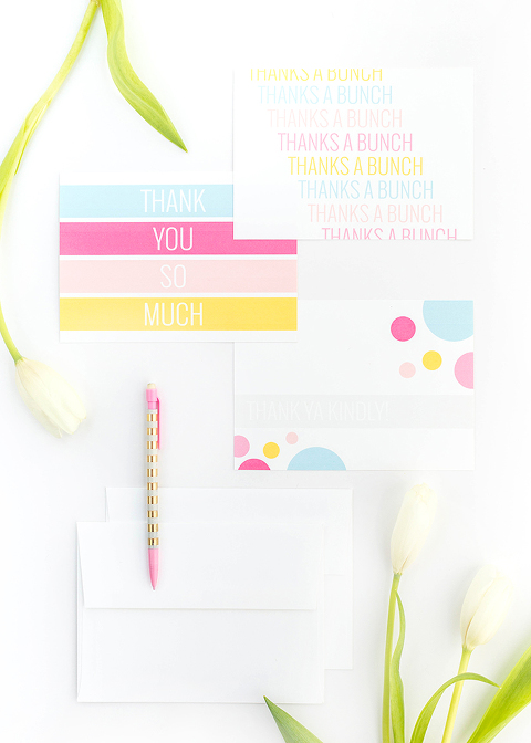 DIY Printable Thank You Cards | dreamgreendiy.com