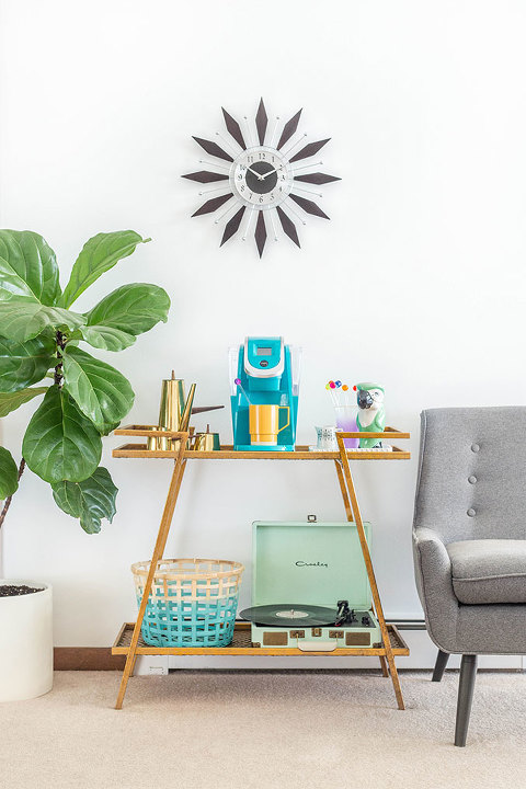 How To Style A Bar Cart Coffee Buffet | dreamgreendiy.com + @wayfair