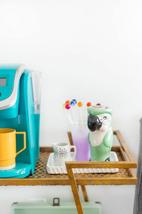 How To Style A Bar Cart Coffee Buffet | dreamgreendiy.com + @wayfair