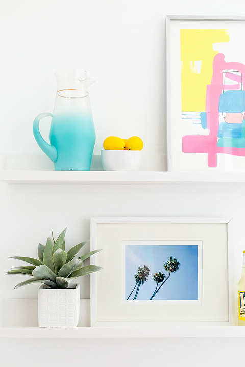 2 Ways To Style Dining Room Wall Shelves | dreamgreendiy.com + @minted