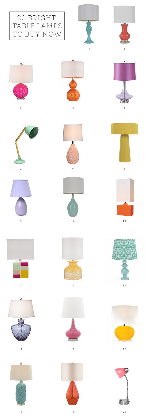 20 Bright Table Lamps To Buy Now | dreamgreendiy.com