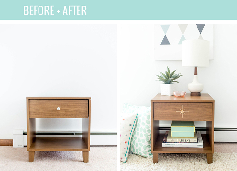 DIY Painted Mid-Century Drawer Pull Starburst | dreamgreendiy.com + @eHow