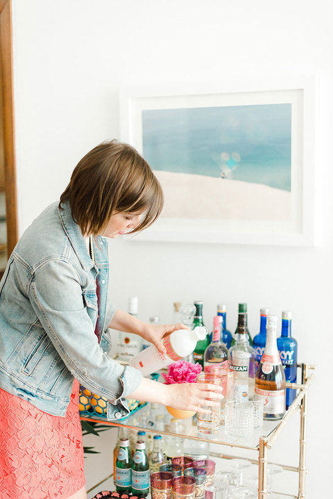 Mid-century Bar Cart | dreamgreendiy.com