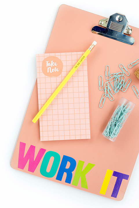 DIY Work It Back-To-School Clipboard