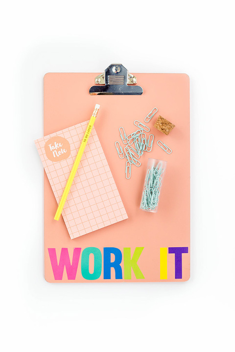 DIY Work It Back-To-School Clipboard